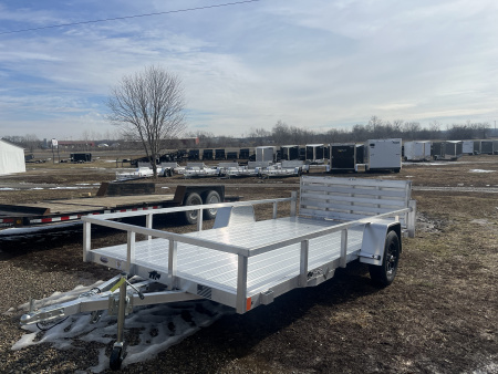 New 2026 Black Rhino 81x14 ALUMINUM LANDSCAPE SINGLE AXLE w/BIFOLD GATE Utility Trailer