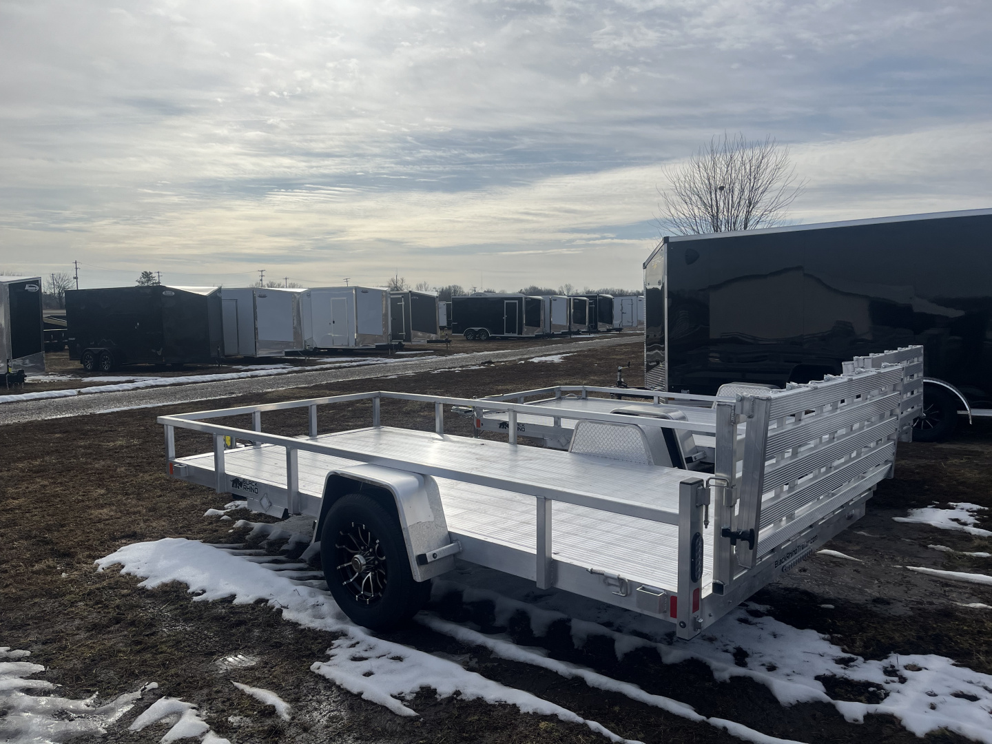 New 2026 Black Rhino 5K LANDSCAPE 81"x14' Aluminum Utility Trailer