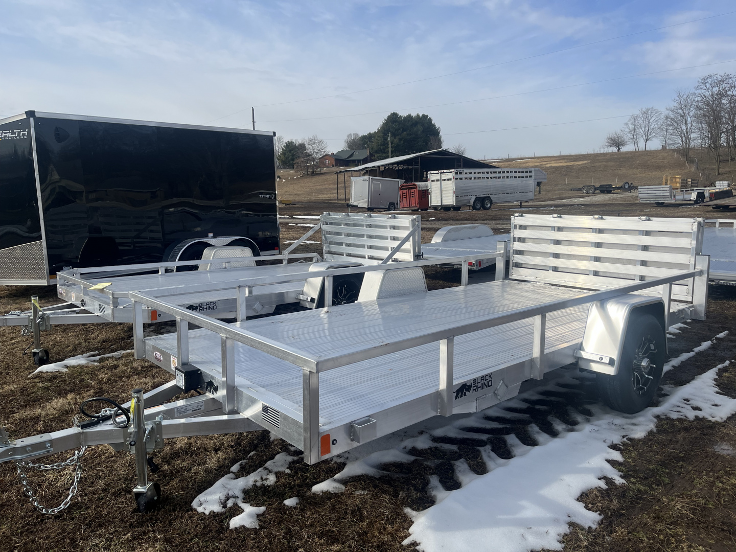 New 2026 Black Rhino 5K LANDSCAPE 81"x14' Aluminum Utility Trailer