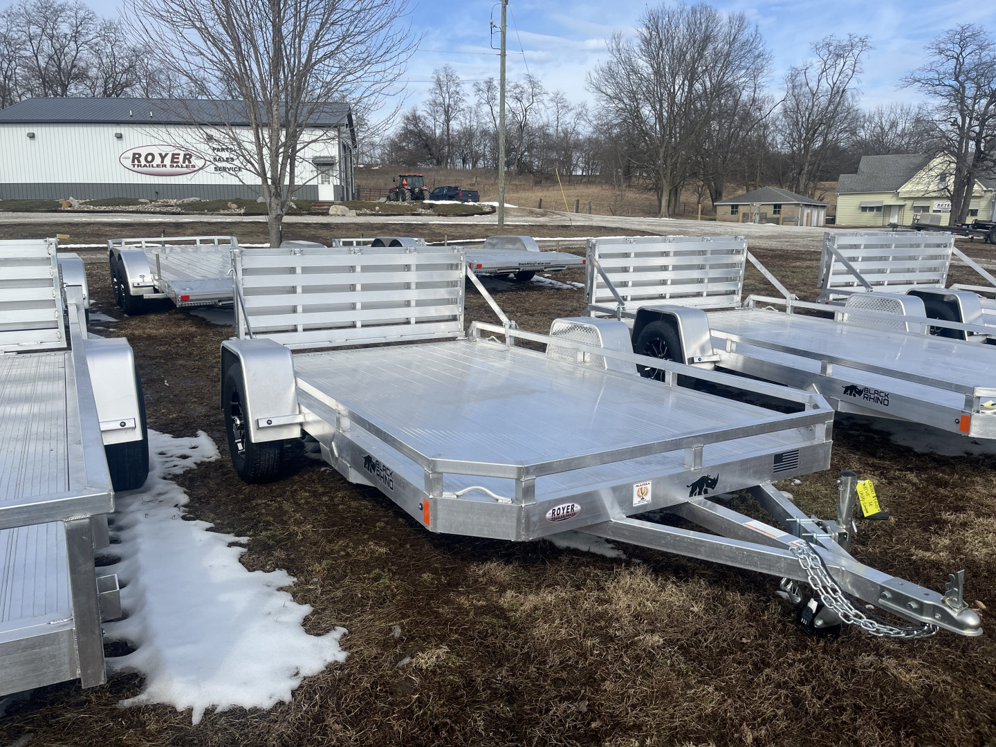 New 2026 Black Rhino 81X12 LOW PRO w/BIFOLD GATE Utility Trailer