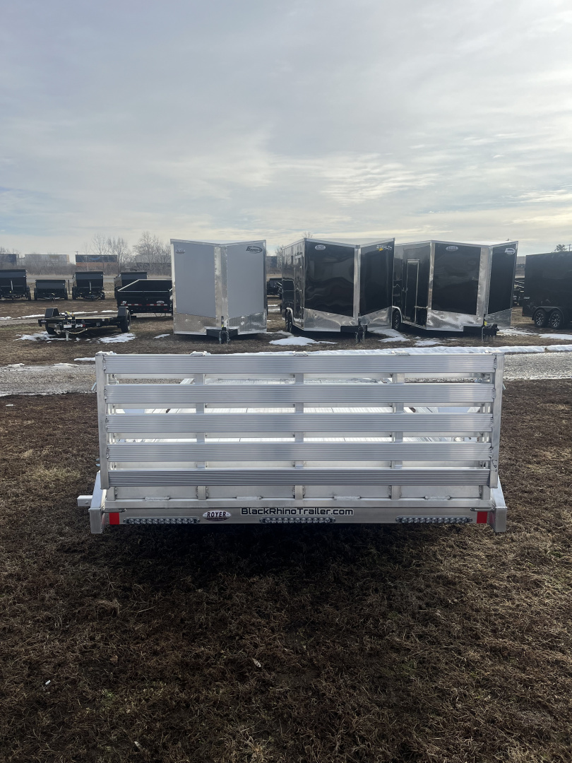 New 2026 Black Rhino 81X12 LOW PRO w/BIFOLD GATE Utility Trailer