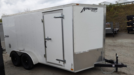 New 2026 Homesteader 7x14 Intrepid V-Nose Cargo Trailer w/ Barn Doors