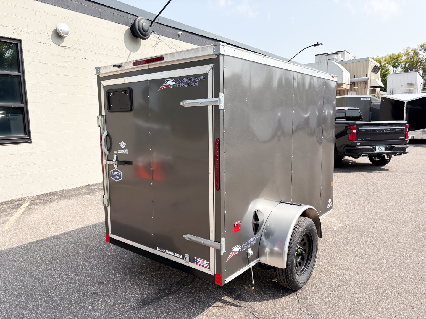 New American Hauler 5X8 Enclosed Trailer -- Single Swing Door!