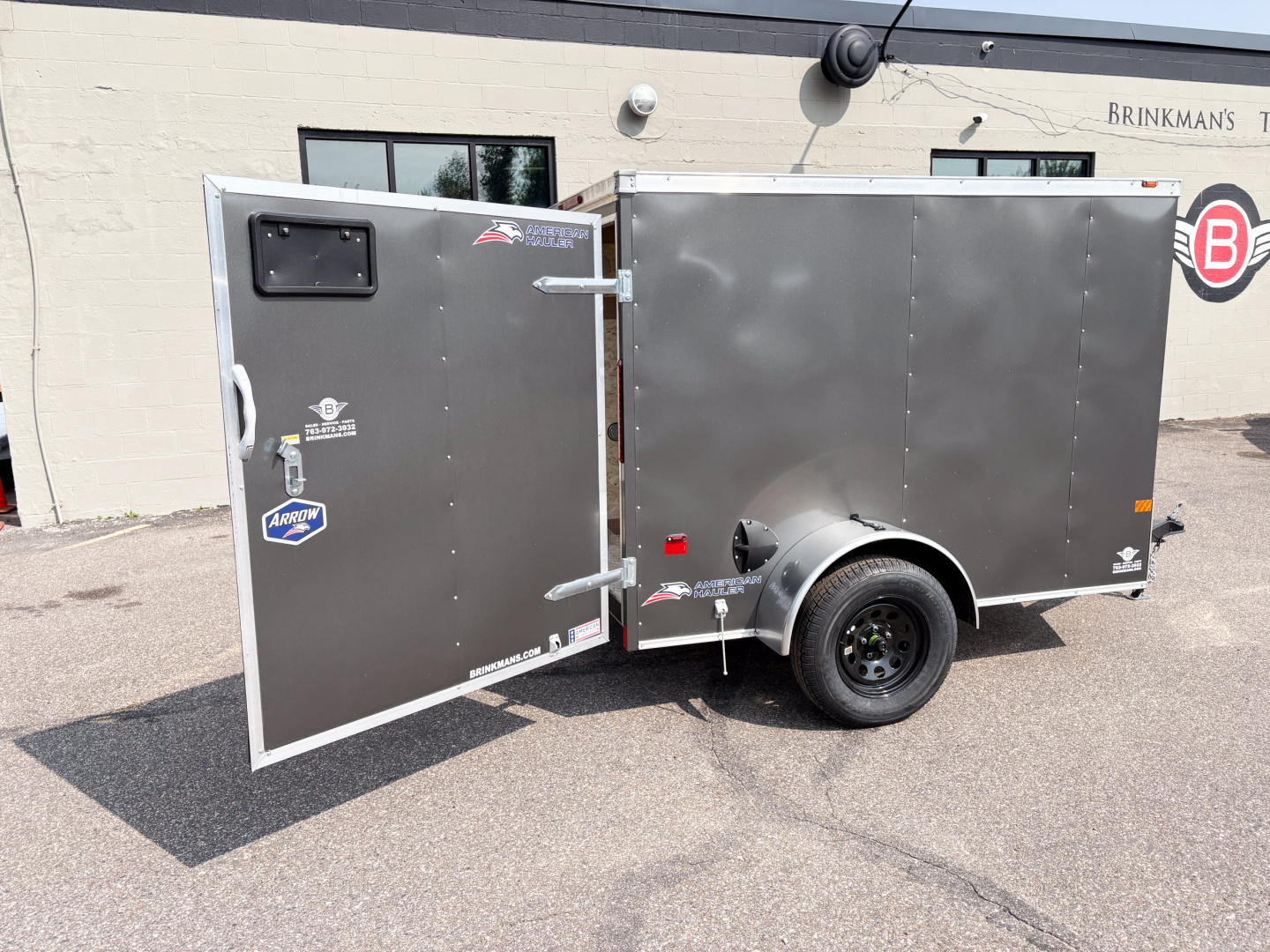 New American Hauler 5X8 Enclosed Trailer -- Single Swing Door!