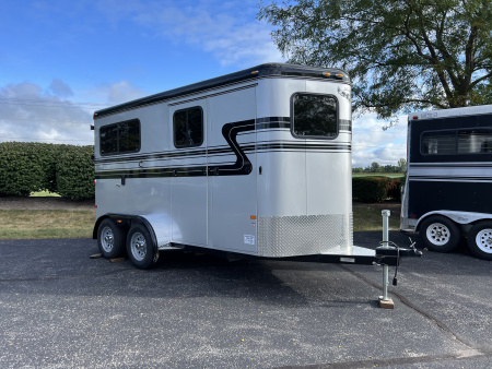 New 2026 Hawk Custom Standard 2 Horse Bumper Pull w/ Ramp