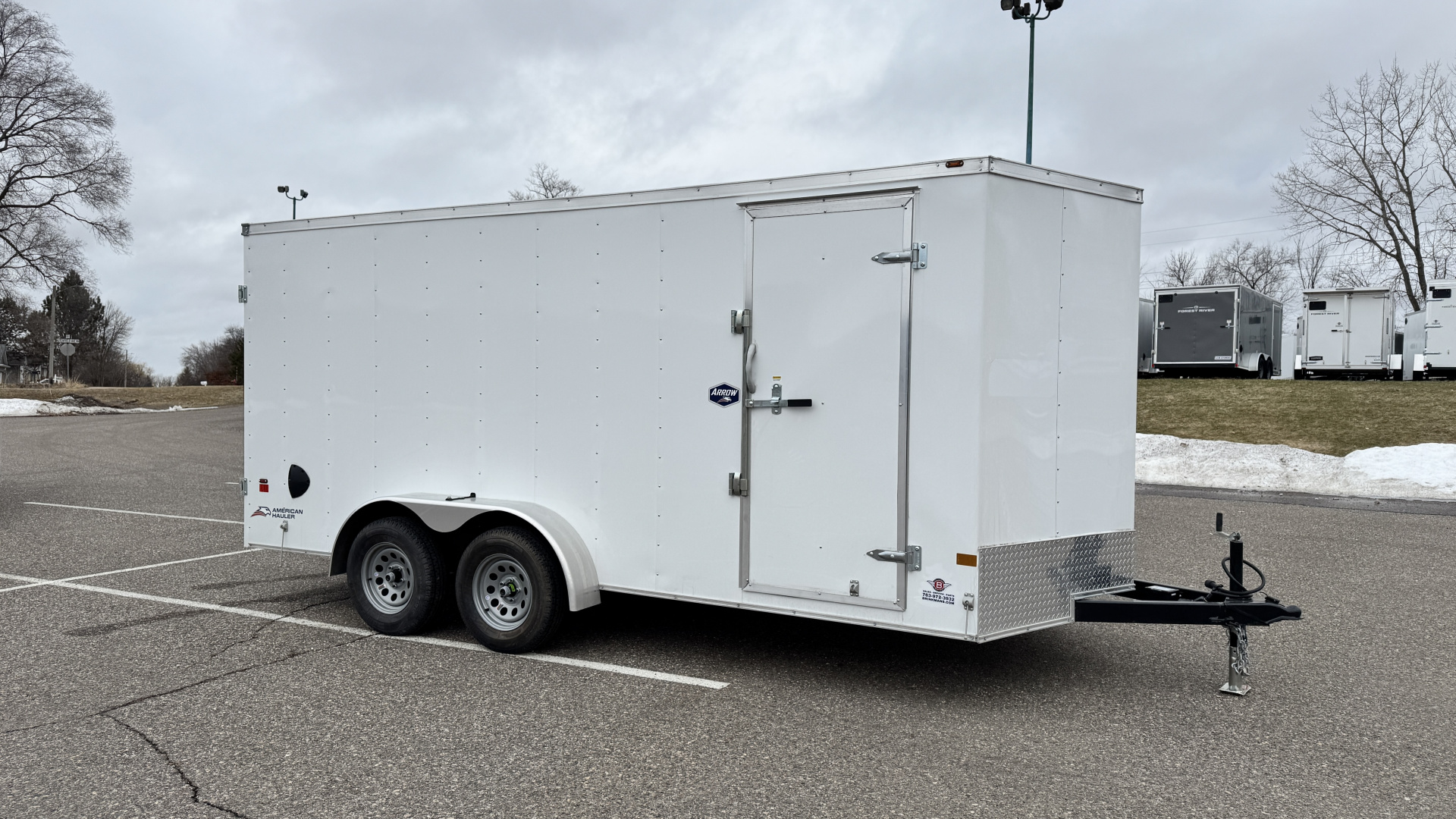 New American Hauler 7x16 Tandem Enclosed Cargo Trailer - Double Rear Doors!