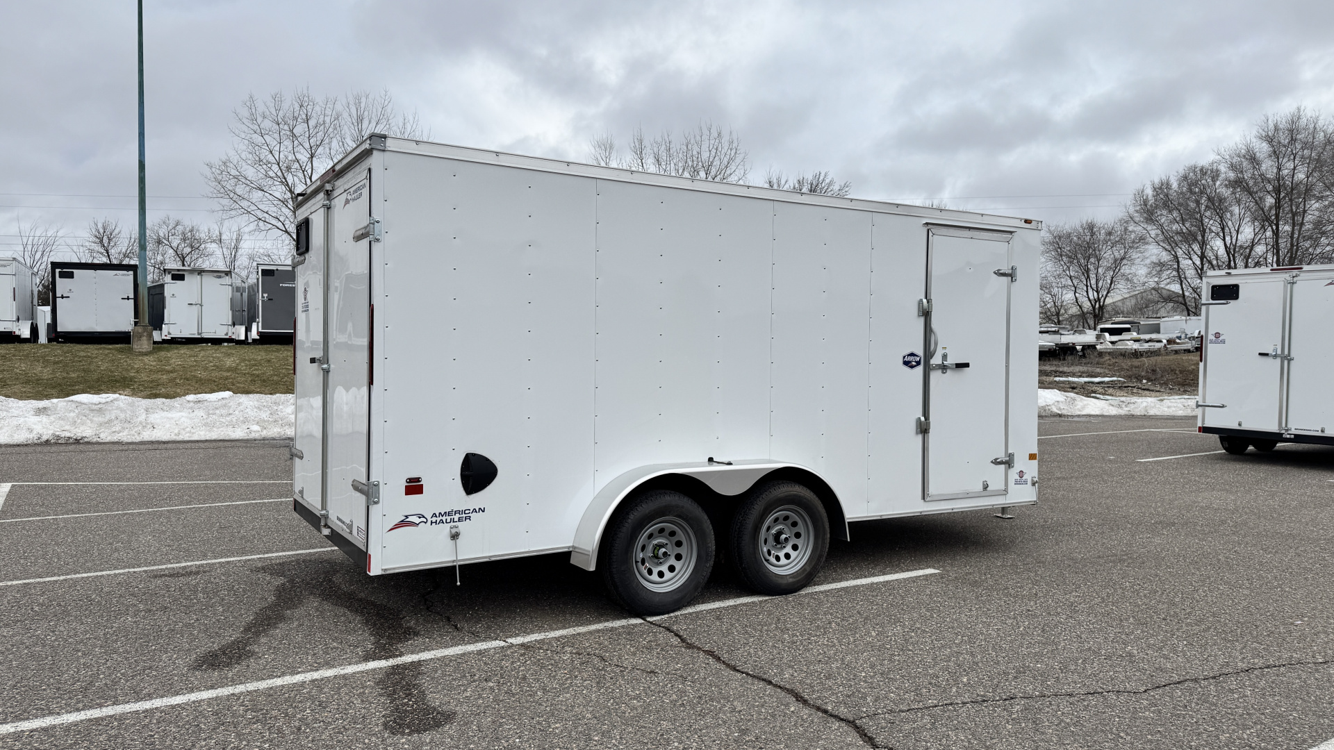 New American Hauler 7x16 Tandem Enclosed Cargo Trailer - Double Rear Doors!