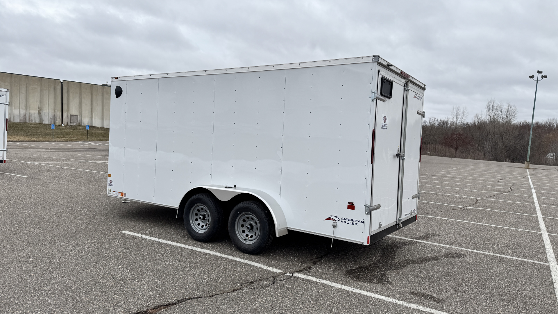 New American Hauler 7x16 Tandem Enclosed Cargo Trailer - Double Rear Doors!