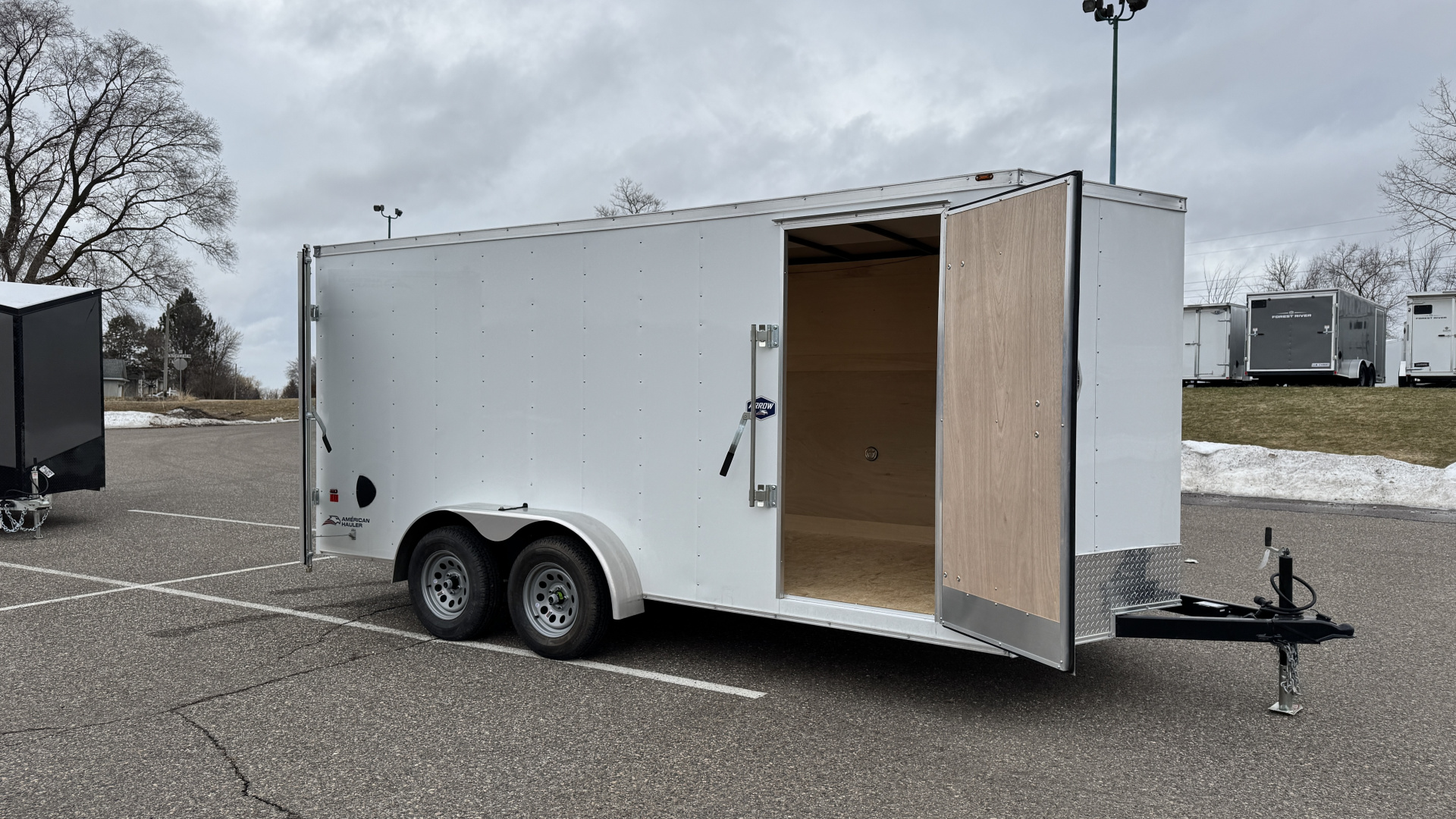 New American Hauler 7x16 Tandem Enclosed Cargo Trailer - Double Rear Doors!