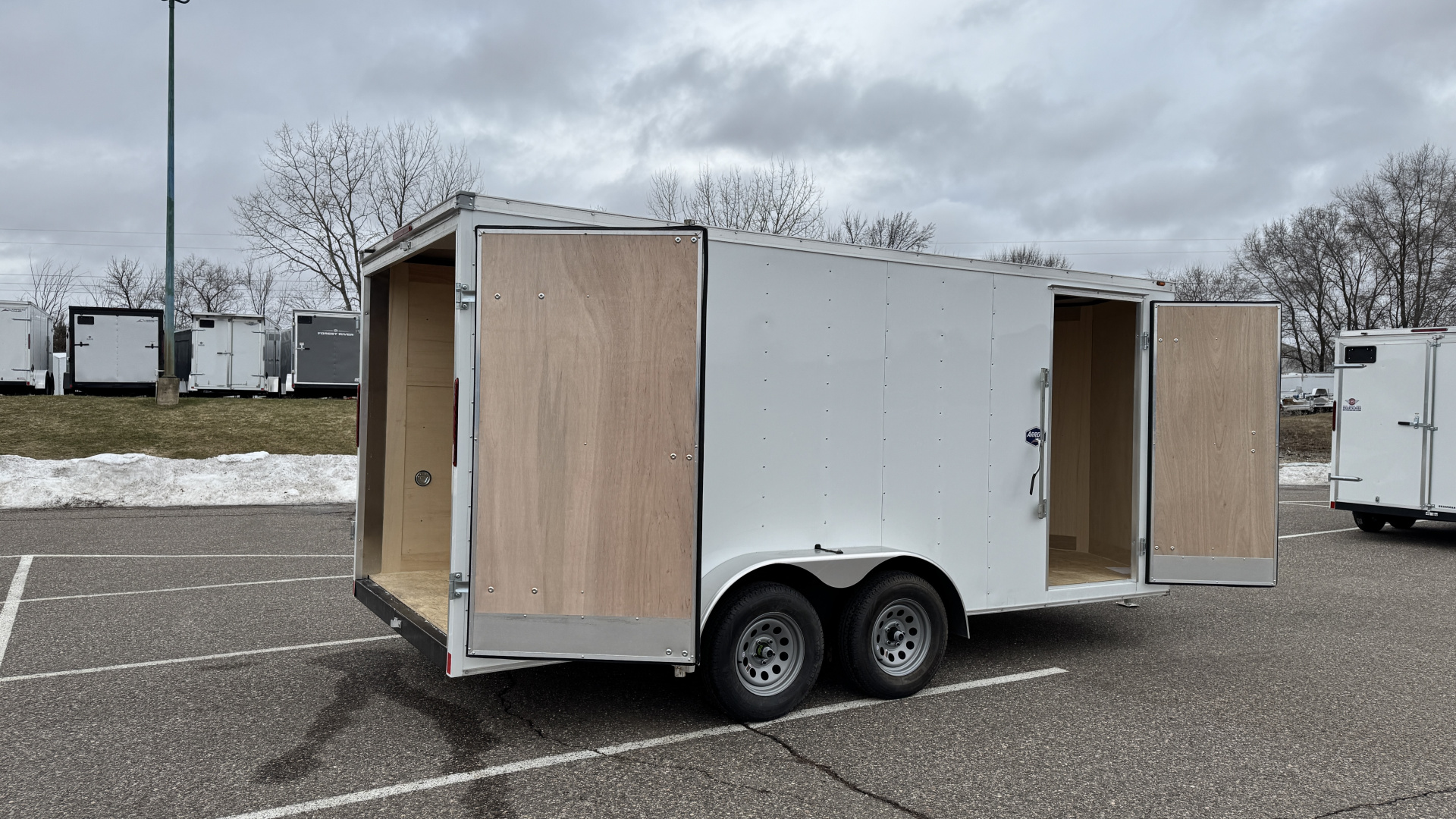 New American Hauler 7x16 Tandem Enclosed Cargo Trailer - Double Rear Doors!