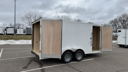 New American Hauler 7x16 Tandem Enclosed Cargo Trailer - Double Rear Doors!