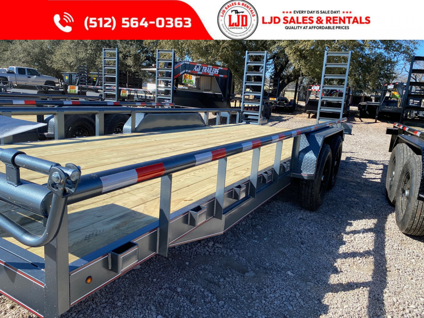 New 2026 Golden Arm - 83" x 18' - Pipe Top - Equipment Trailer