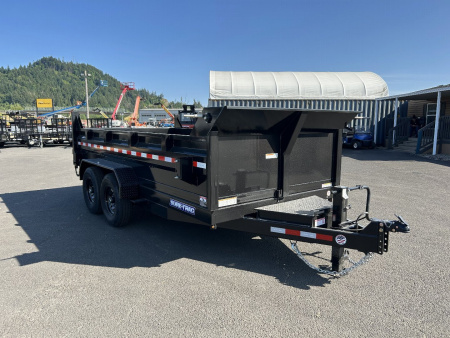New 2026 Sure-Trac 7X14 Low Pro Scissor Dump Trailer 14K GVWR