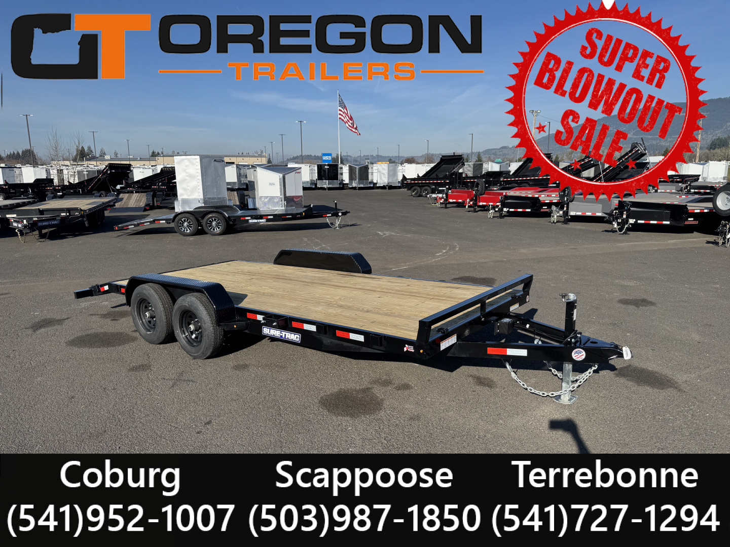New 2026 Sure-Trac 7x18 Beavertail Car Hauler 10k GVWR