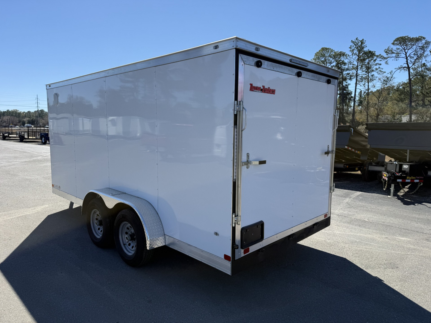 New TX7X16TA3 TEXAS TRAILERS 7' X 16' CARGO / ENCLOSED TRAILER W/REAR RAMP DOOR & SIDE DOOR