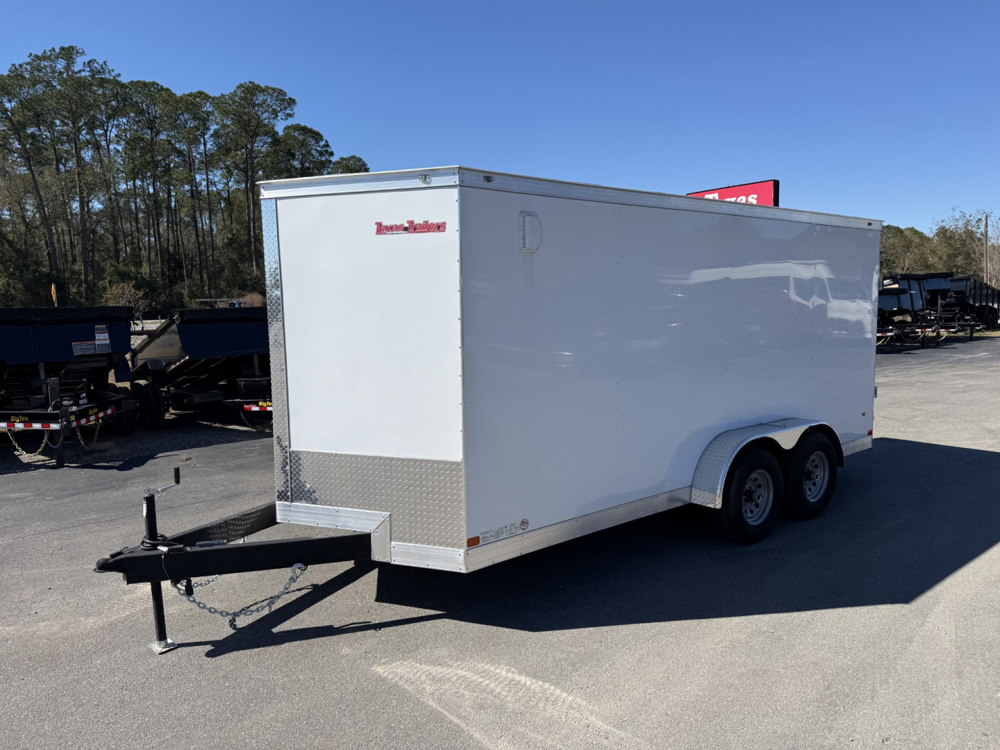 New TX7X16TA3 TEXAS TRAILERS 7' X 16' CARGO / ENCLOSED TRAILER W/REAR RAMP DOOR & SIDE DOOR