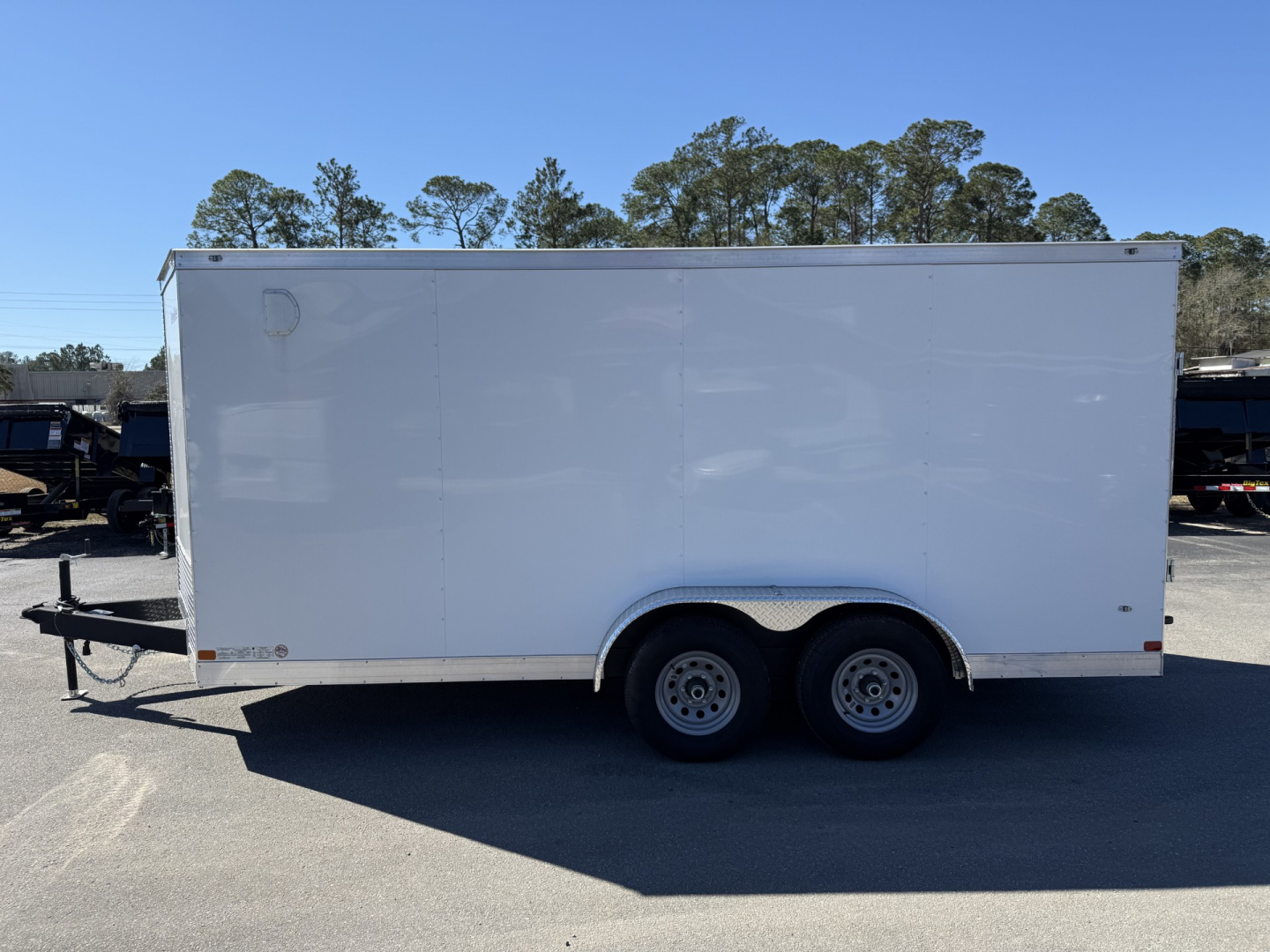New TX7X16TA3 TEXAS TRAILERS 7' X 16' CARGO / ENCLOSED TRAILER W/REAR RAMP DOOR & SIDE DOOR