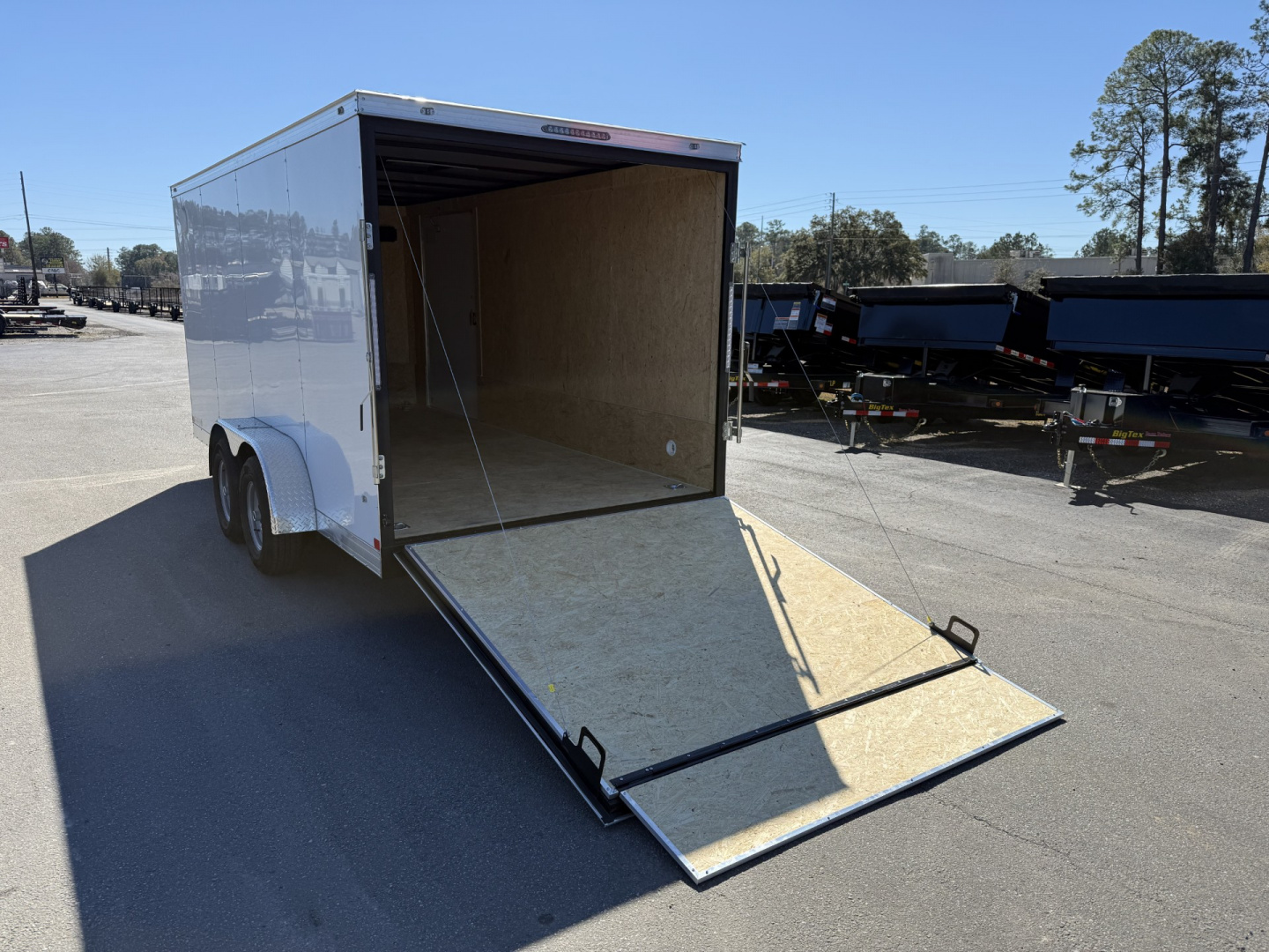 New TX7X16TA3 TEXAS TRAILERS 7' X 16' CARGO / ENCLOSED TRAILER W/REAR RAMP DOOR & SIDE DOOR