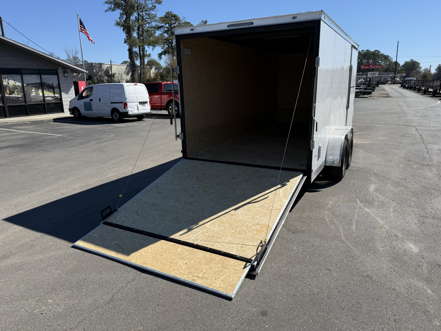 New TX7X16TA3 TEXAS TRAILERS 7' X 16' CARGO / ENCLOSED TRAILER W/REAR RAMP DOOR & SIDE DOOR