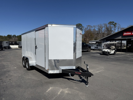 New TX7X16TA3 TEXAS TRAILERS 7' X 16' CARGO / ENCLOSED TRAILER W/REAR RAMP DOOR & SIDE DOOR