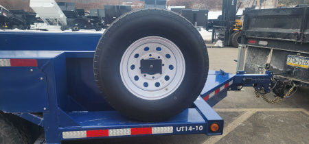 New 6'3" x 14' Air-Tow UT14-10 Drop Deck Utility Flatbed Equipment Trailer, 13.5k GVWR ***Includes Spare Tire