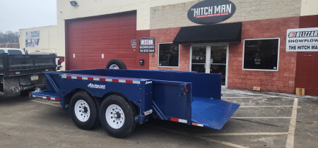 New 6'3" x 14' Air-Tow UT14-10 Drop Deck Utility Flatbed Equipment Trailer, 13.5k GVWR ***Includes Spare Tire