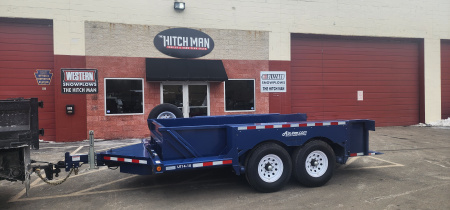 New 6'3" x 14' Air-Tow UT14-10 Drop Deck Utility Flatbed Equipment Trailer, 13.5k GVWR ***Includes Spare Tire