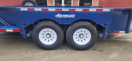 New 6'3" x 14' Air-Tow UT14-10 Drop Deck Utility Flatbed Equipment Trailer, 13.5k GVWR ***Includes Spare Tire