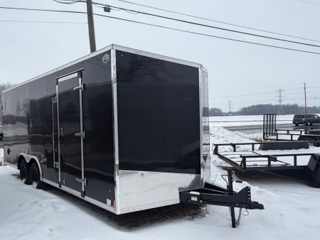 New 2025 US Cargo 8.5 x 20 Enclosed Car Hauler with Ramp 7K GVW with 7ft interior - SCREWLESS