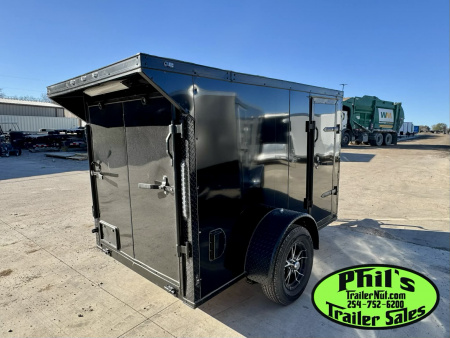 New 2026 5X8 Cargo / Enclosed Trailer ALUMINUM WHEELS & REAR WING!
