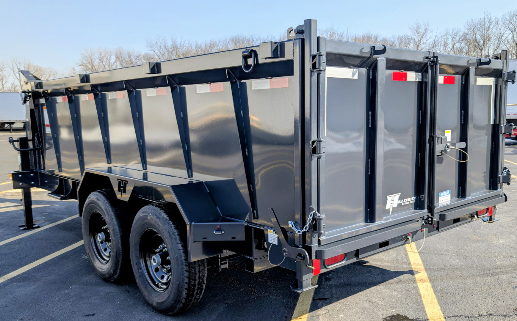 New Hillcrest 159716SGDH 40" Tall Sides Telescoping 7ga Floor 15.9K (GVWR) Gooseneck Dump Trailer