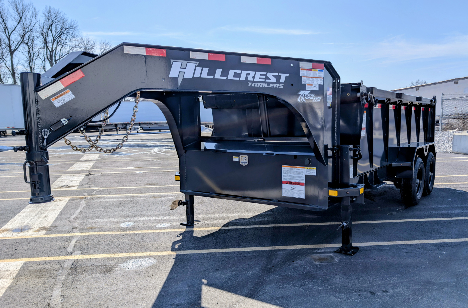 New Hillcrest 159716SGDH 40" Tall Sides Telescoping 7ga Floor 15.9K (GVWR) Gooseneck Dump Trailer