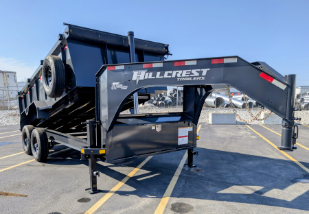 New Hillcrest 159716SGDH 40" Tall Sides Telescoping 7ga Floor 15.9K (GVWR) Gooseneck Dump Trailer