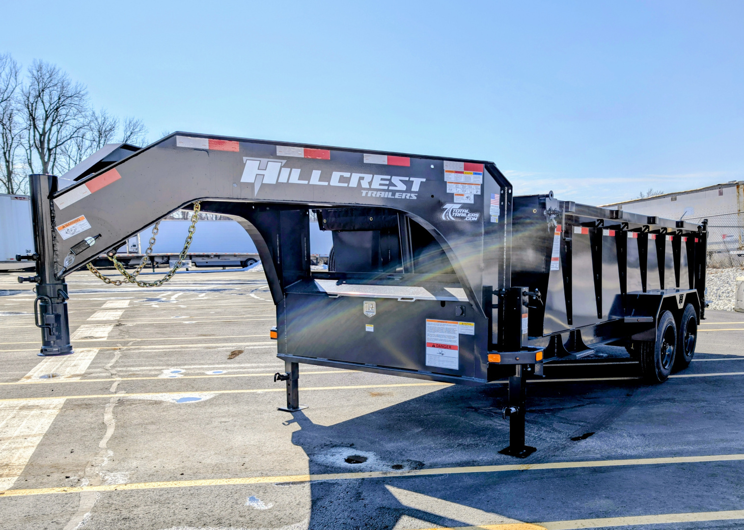 New Hillcrest 176716SGDH 40" Tall Sides Telescoping 7ga Floor 17.6K (GVWR) Gooseneck Dump Trailer