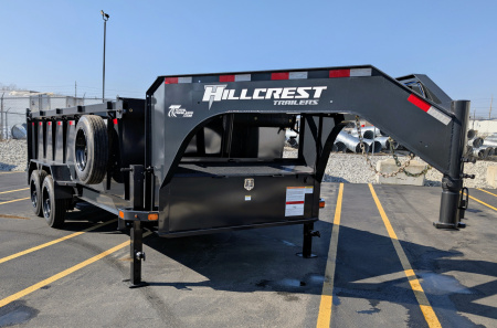 New Hillcrest 176716SGDH 40" Tall Sides Telescoping 7ga Floor 17.6K (GVWR) Gooseneck Dump Trailer