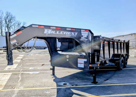 New Hillcrest 176716SGDH 40" Tall Sides Telescoping 7ga Floor 17.6K (GVWR) Gooseneck Dump Trailer