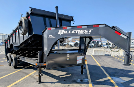 New Hillcrest 176716SGDH 40  Tall Sides Telescoping 7ga Floor 17.6K (GVWR) Gooseneck Dump Trailer