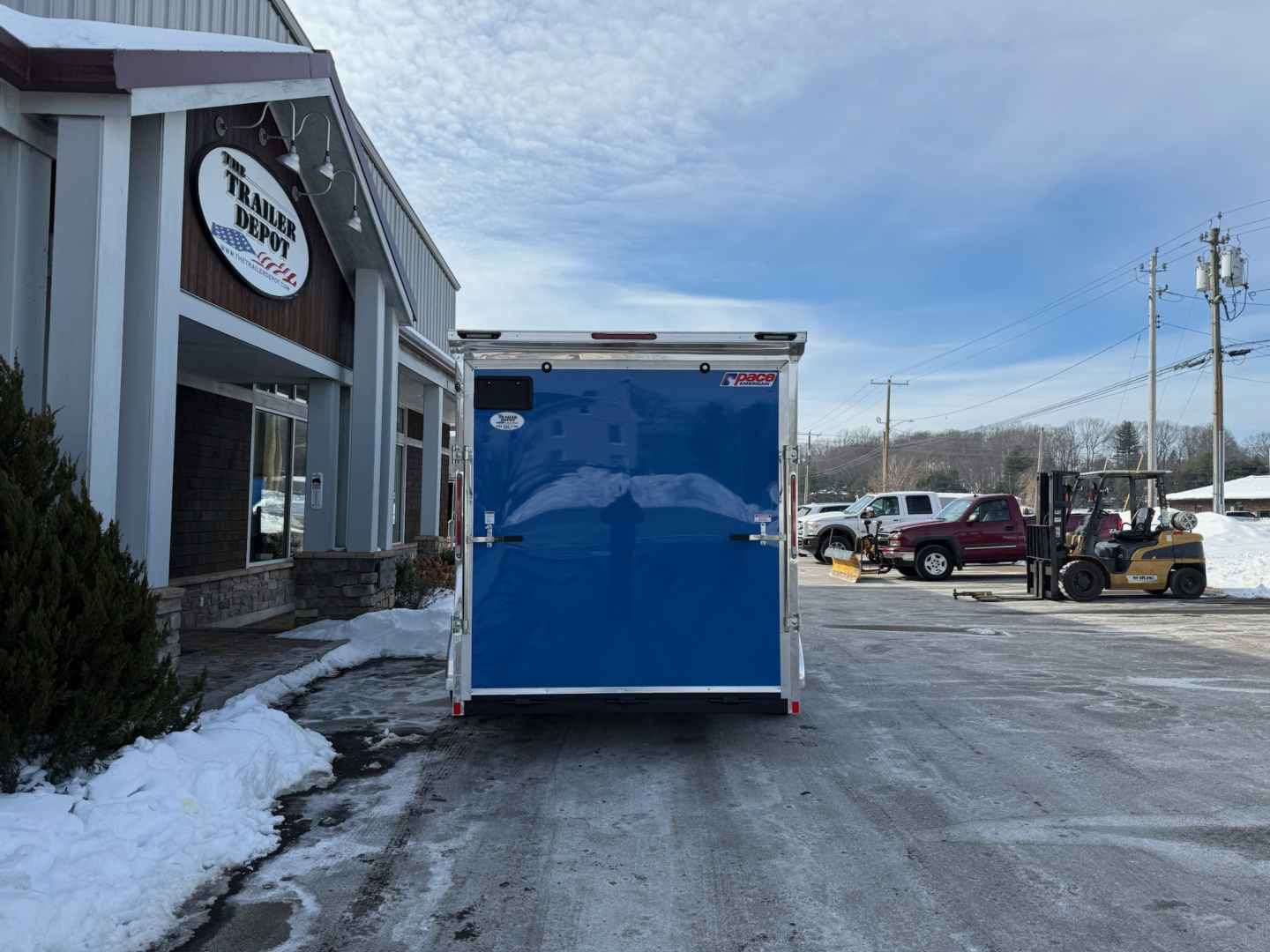 New Pace American 7' x 16' + V-Nose Enclosed Cargo Trailer with Ramp Door 7K