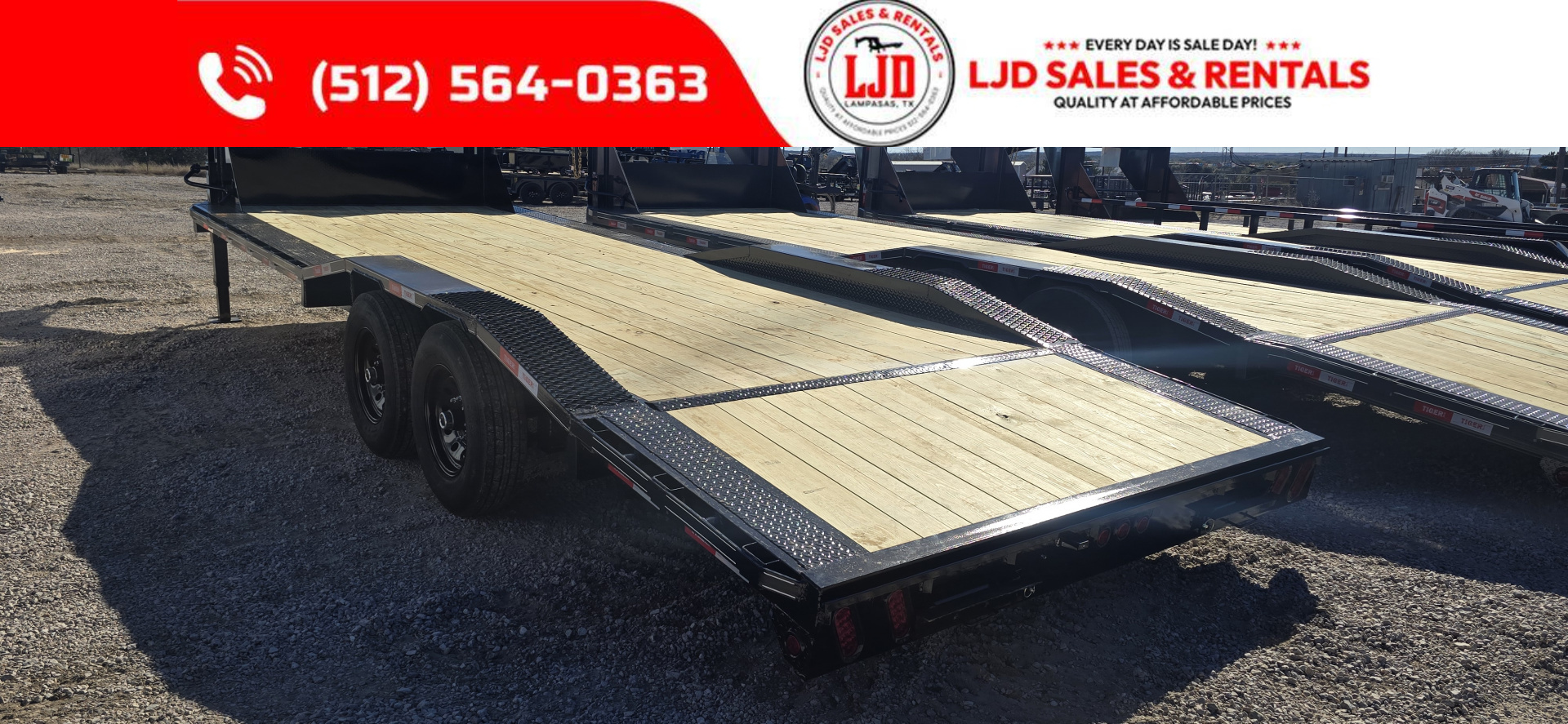 New 2026 Tiger - Gooseneck Drive Over Fender Trailer 102" X 24'