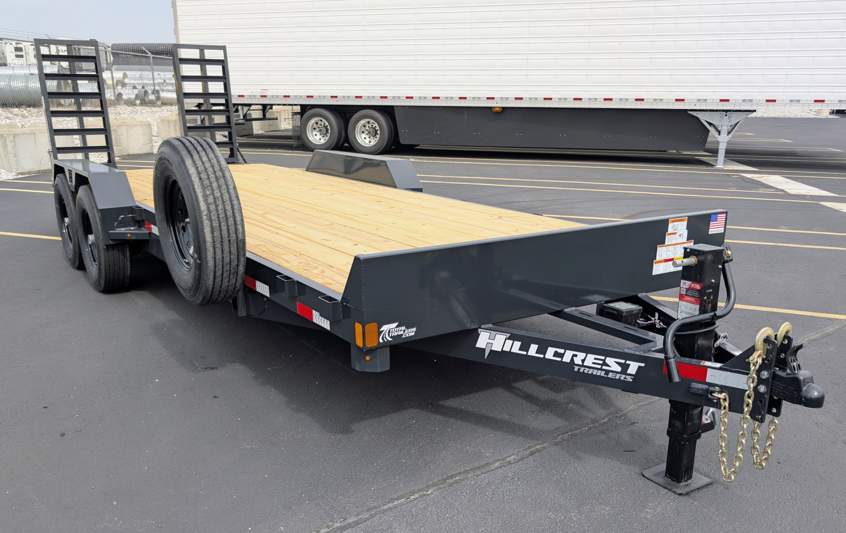 New Hillcrest 16202SE 22' Channel Frame 82" Wide 16K (GVWR) Equipment Trailer