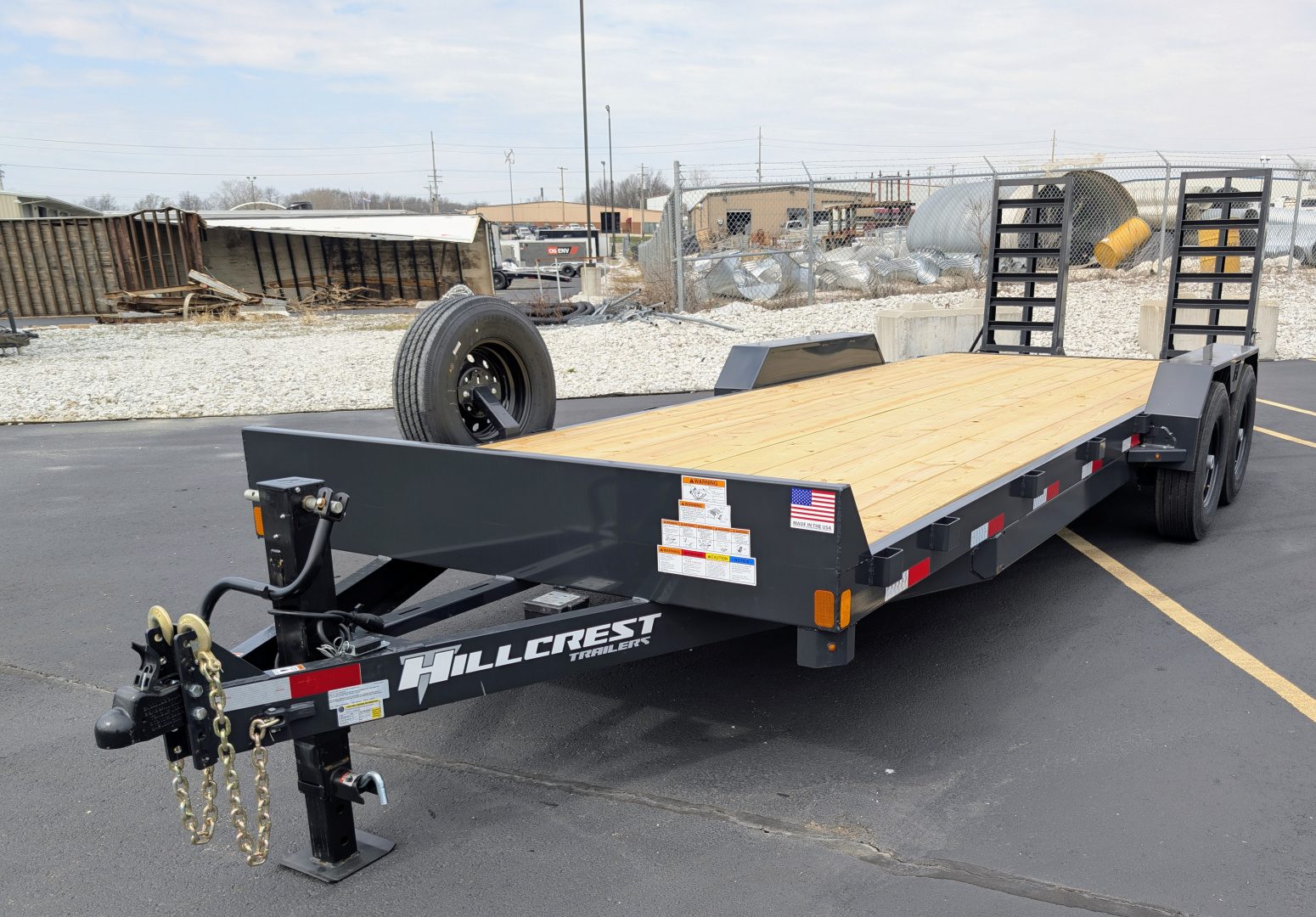 New Hillcrest 16202SE 22' Channel Frame 82" Wide 16K (GVWR) Equipment Trailer