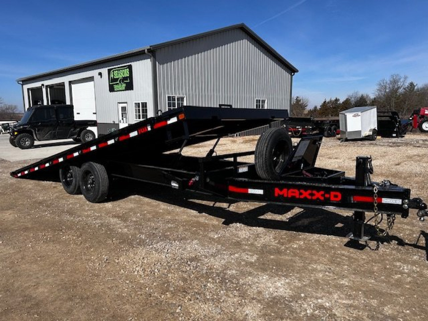 New 2026 MAXXD 102"X22' TOX POWER TILT DECKOVER 17.5K GVWR Equipment Trailer