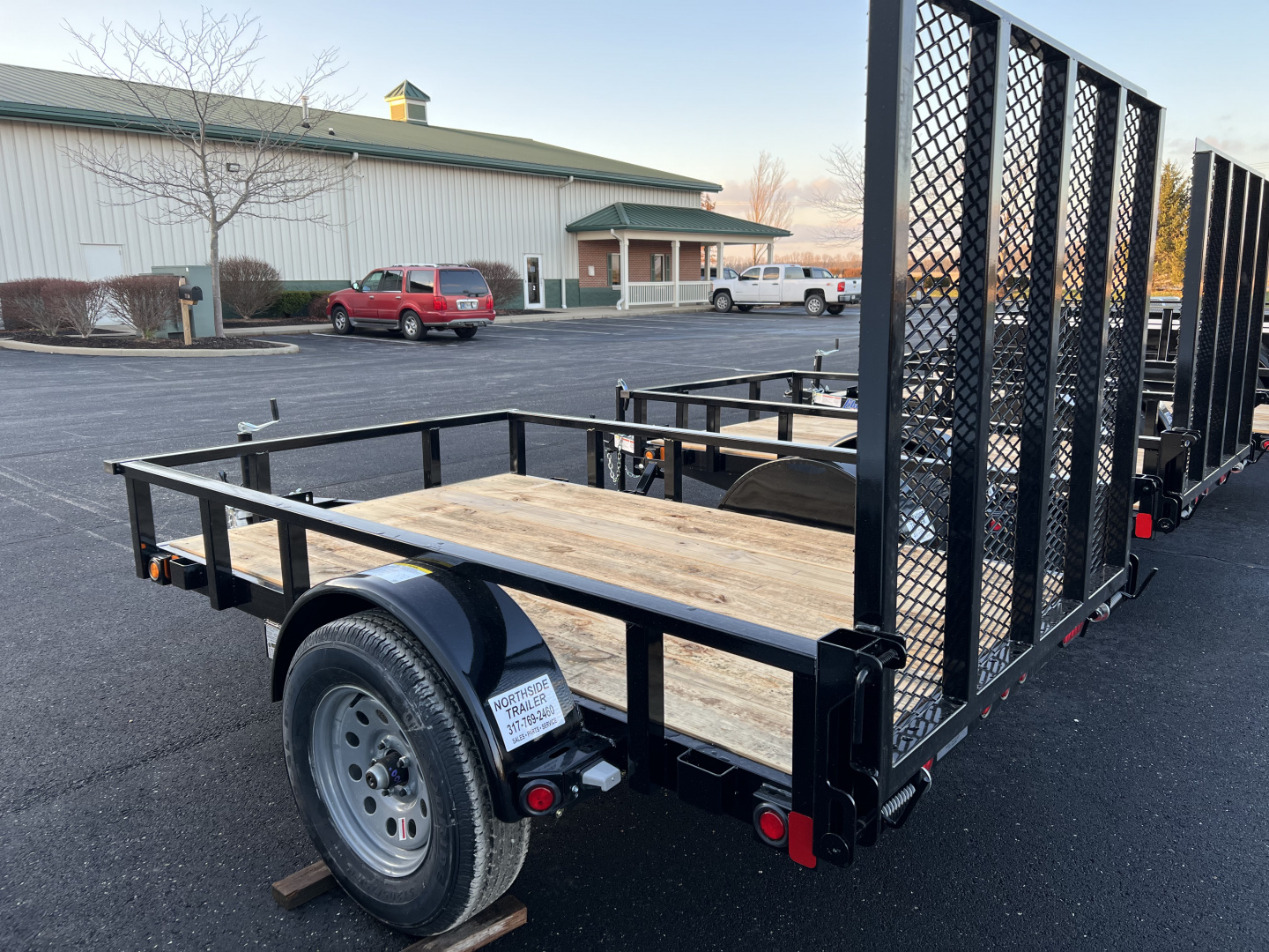 New 2026 Liberty 5' x 8' Single Axle Utility w/ Full Width Mesh Ramp