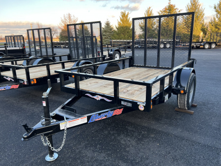 New 2026 Liberty 5' x 8' Single Axle Utility w/ Full Width Mesh Ramp