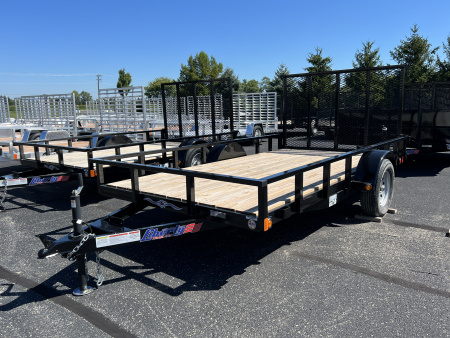 New 2026 Liberty 78  x 12' Single Axle Utility w/ Full Width Mesh Ramp