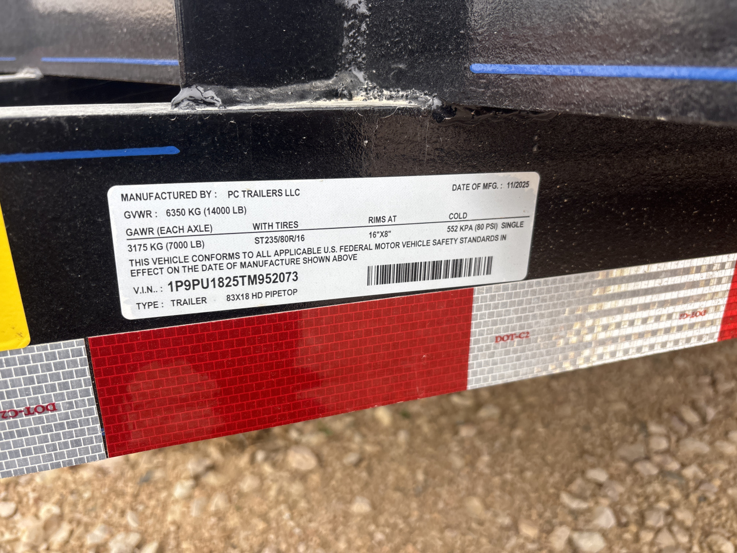 New 2026 P&C Trailers 83X18 HD PIPETOP Utility Trailer