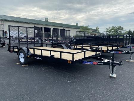 New 2026 Liberty 83  x 14' Single Axle Utility w/ Full Width Mesh Ramp
