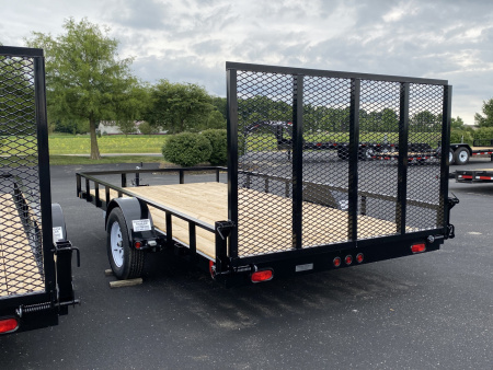 New 2026 Liberty 83" x 14' Single Axle Utility w/ Full Width Mesh Ramp
