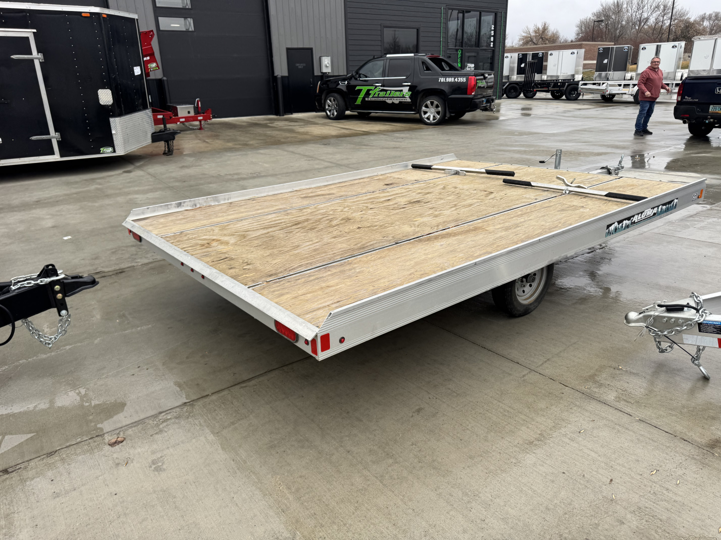 Used 2018 Alumna 2 place TILT Snowmobile Trailer