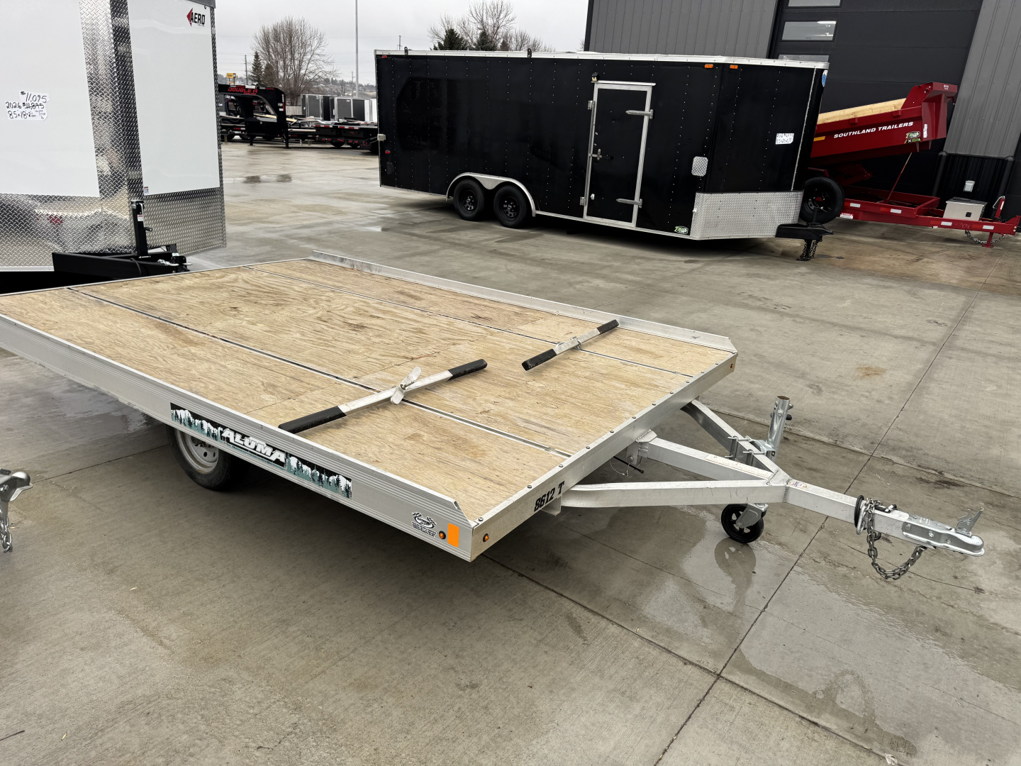 Used 2018 Alumna 2 place TILT Snowmobile Trailer